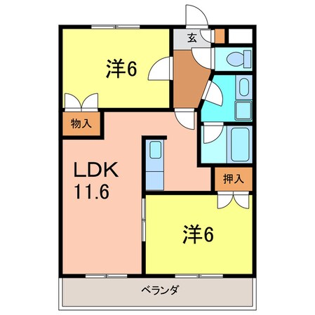 ヴィレッジ稲垣の物件間取画像